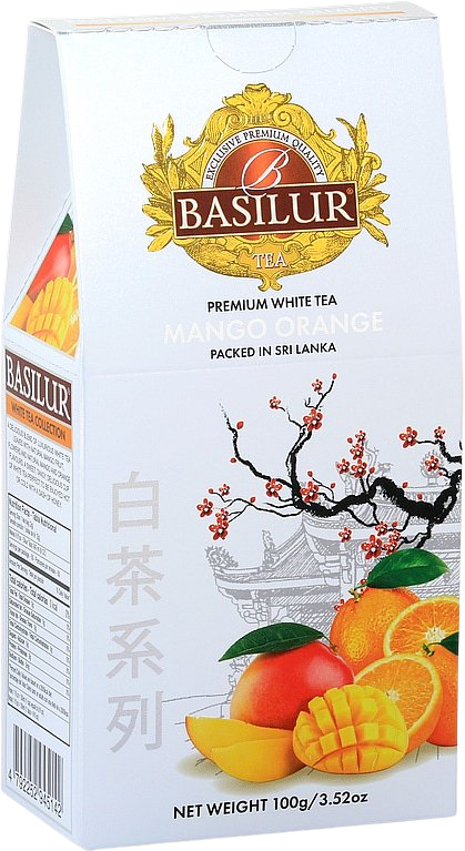 Basilur White Tea Mango Orange papír 100 g