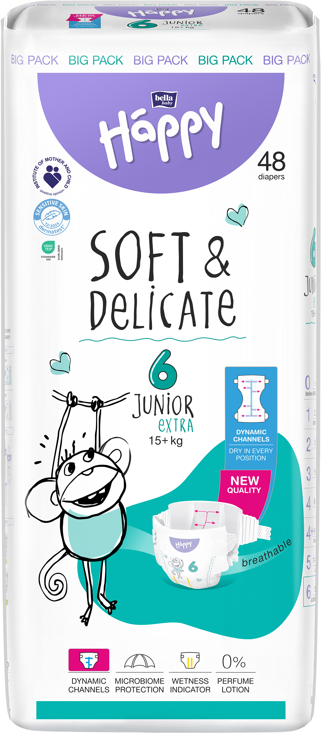 Bella Baby Happy Soft&Delicate Junior Extra 48 ks