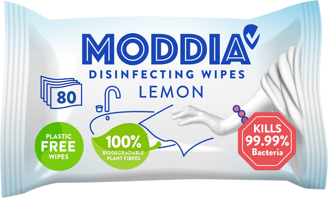 Moddia Dezinfekční ubrousky citron 80 ks