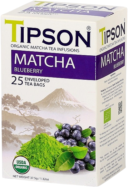 Tipson BIO Matcha Blueberry 25 x 1.5 g