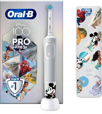 Oral-B Pro Kids elektromos fogkefe gyerekeknek 100 éves Disney Braun Design + tok 1 db