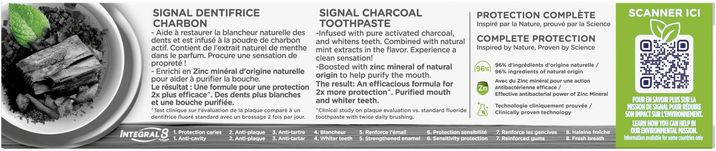 Signal Nature Elements Integral 8 Charcoal Zubní pasta 75 ml