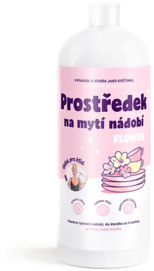 Úklid pro klid Prostředek na mytí nádobí Flower 1 l