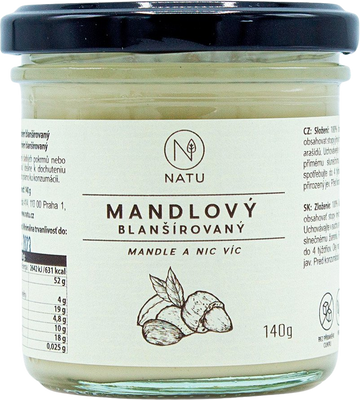 Natu Mandlový krém blanšírovaný 140 g