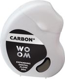 Woom Carbon+ Expandující černá zubní nit 30 m