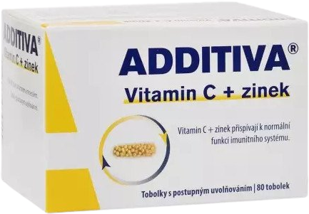 Additiva Vitamin C + zinek 80 tobolek