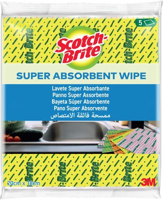3M Scotch-Brite™ Super Absorbent - Extra savé utěrky, barevný mix 5 ks