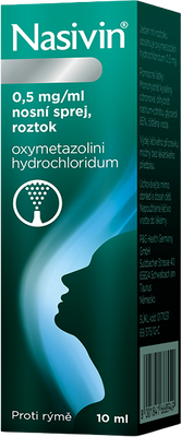 Nasivin ® 0,5 mg/ml nosní sprej, roztok 10 ml
