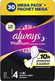 Always Platinum Secure Night (velikost 4) Vložky s křidélky 30 ks