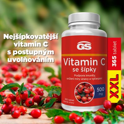 GS Vitamín C se šípky 365 tablet