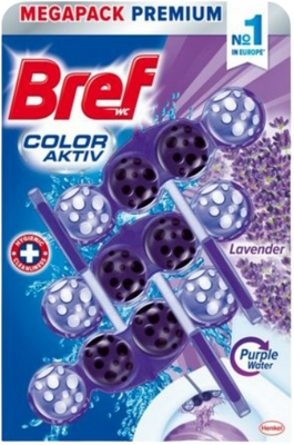 Bref WC blok Power Aktiv lavender 3 x 50 g