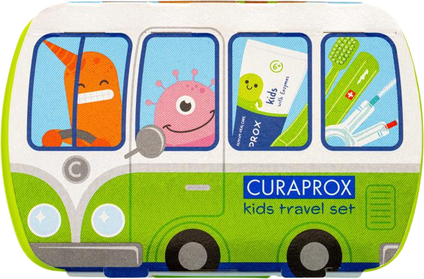 Curaprox Travel set KIDS zelený
