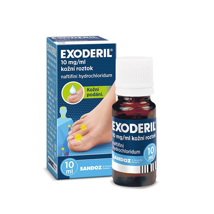 Exoderil, 10ml, plíseň, kožní, nehty, léčba