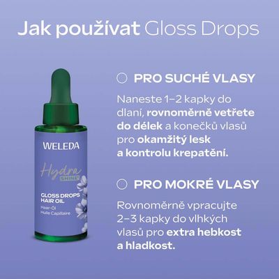 Weleda vlasový olej Hydrashine 30 ml