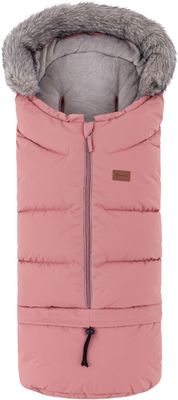 Petite&Mars Set zimní fusak Arctic 4v1 + rukavice na kočárek Furry Old Rose