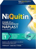 NiQuitin Clear - Fáze 1 Nikotinové náplasti 7 x 21 mg