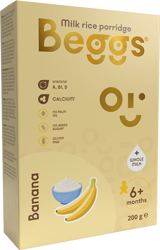 Beggs Mléčná rýžová kaše banánová 200 g