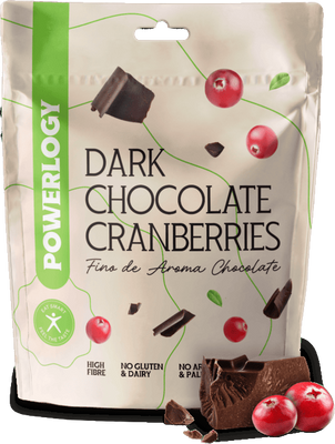 Powerlogy Dark Chocolate Cranberries 100 g