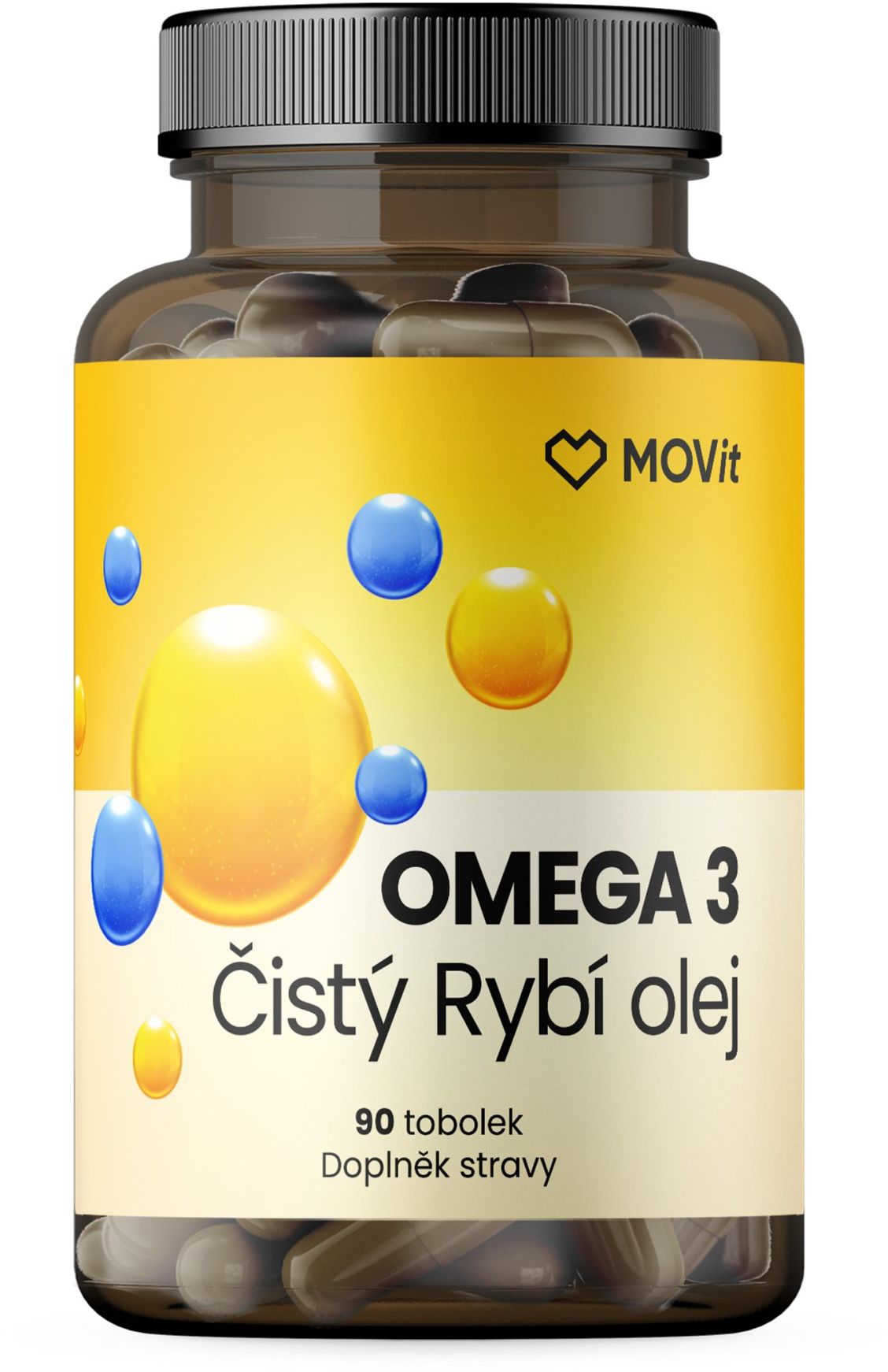 MOVit Energy Omega 3 Čistý Rybí Olej 90 x 1000 mg