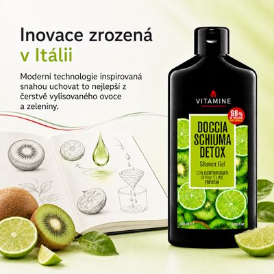 Erboristica Vitamine Detox sprchový gel kiwi a limetka 400 ml