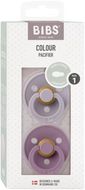 BIBS Colour symetrické dudlíky z přírodního kaučuku velikost 1, Fossil Grey / Mauve 2 ks