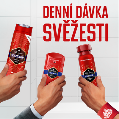 Old Spice Captain tuhý deodorant s tóny santalového dřeva a citrusů 50 ml