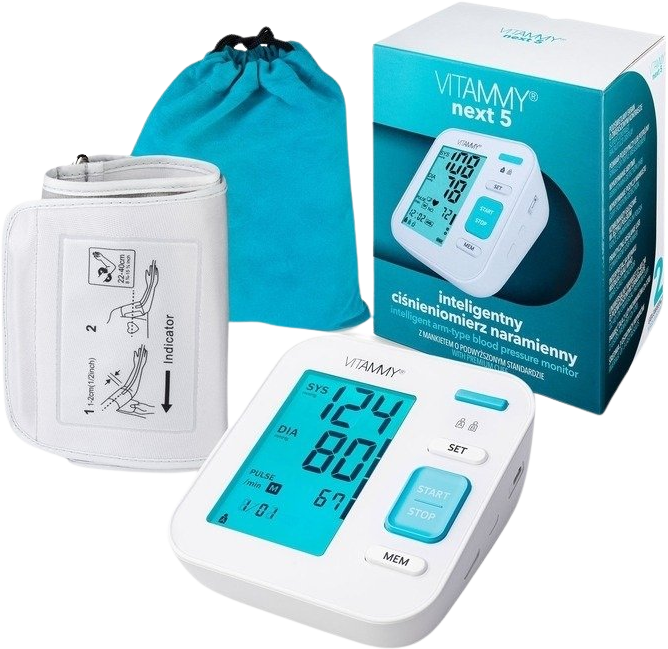 Vitammy Next 5 Ramenní tlakoměr + Micro-USB adaptérem a slovenskou hlasovou funkcí