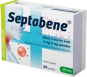 Septabene® 3 mg/1 mg citron a bezový květ 24 pastilek