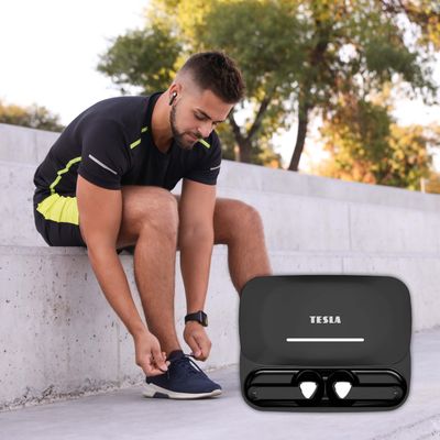Tesla Sound EB20 Bezdrátová Bluetooth sluchátka - Black Raven