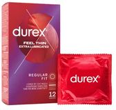Durex Feel Thin Extra Lubricated Kondomy 12 ks