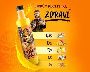 Mixit Ginger Samurai – Zázvorový nápoj s mangem Jirky Procházky 500 ml
