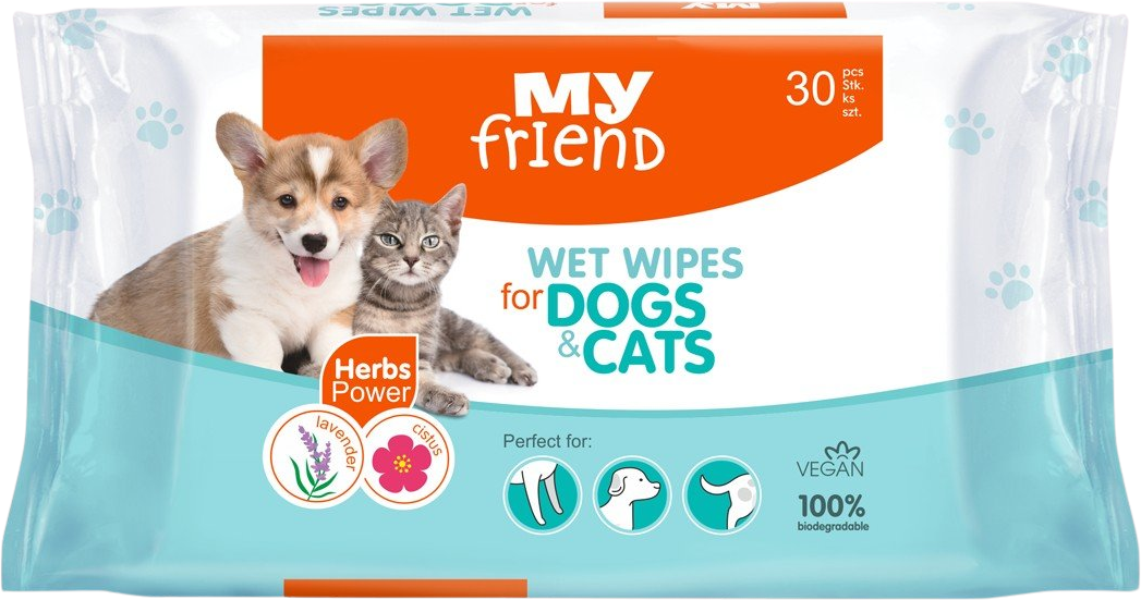 My Friend Vlhčené ubrousky pro psy a kočky 30 ks