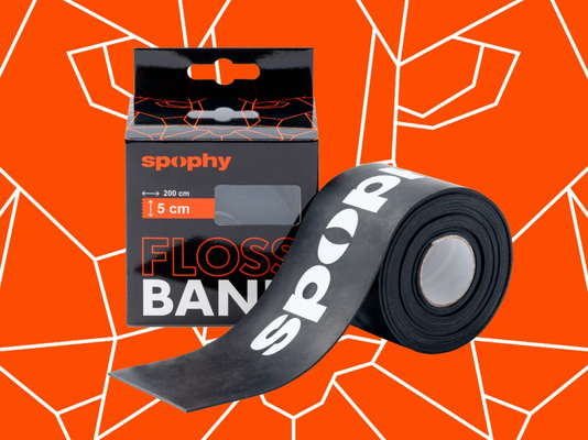 Spophy Flossband Black, flossband černý, 5 cm x 2 m