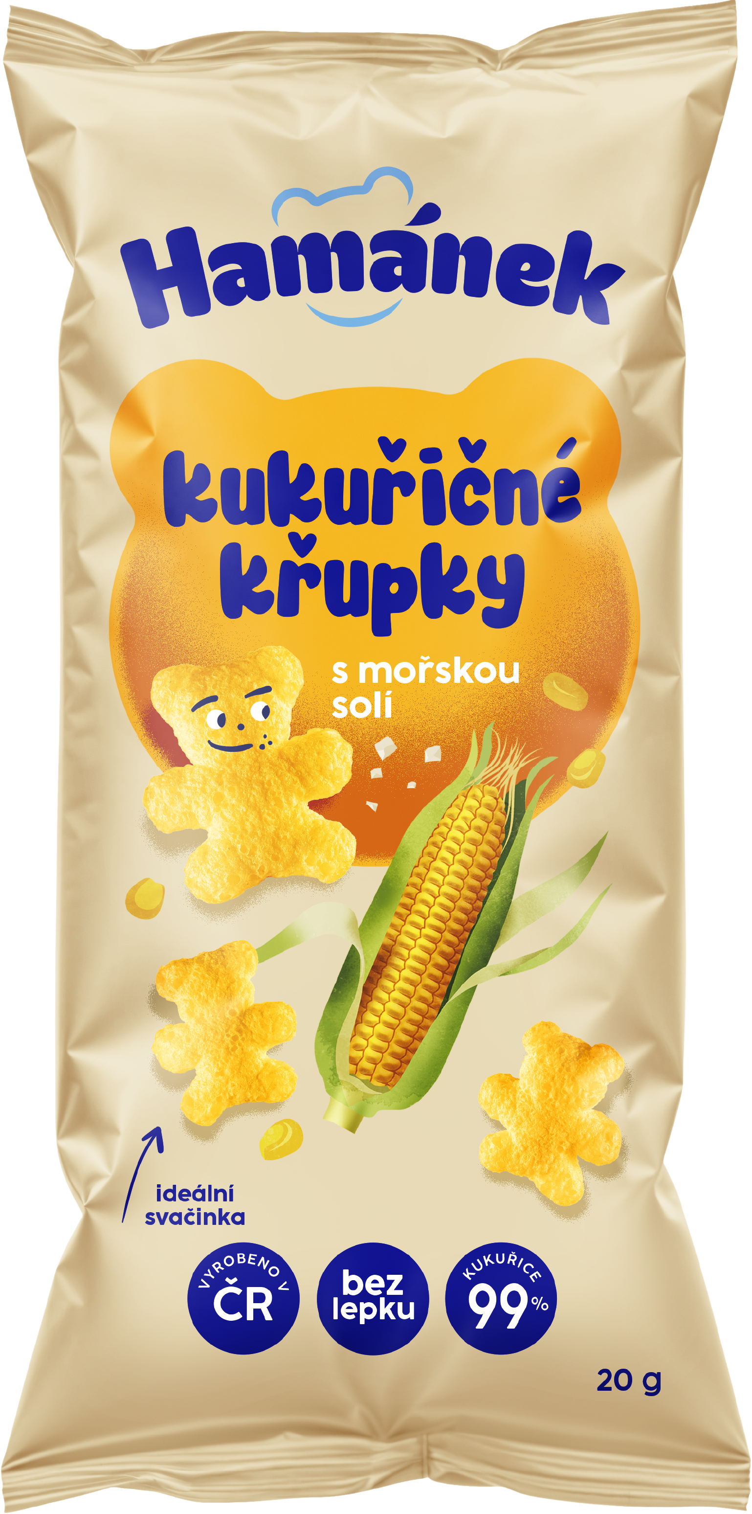 Hamánek Kukuřičné křupky s mořskou solí 20 g
