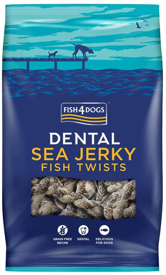 Fish4Dogs Pamlsky pro psy Dental Sea mořská ryba – závitky 500 g