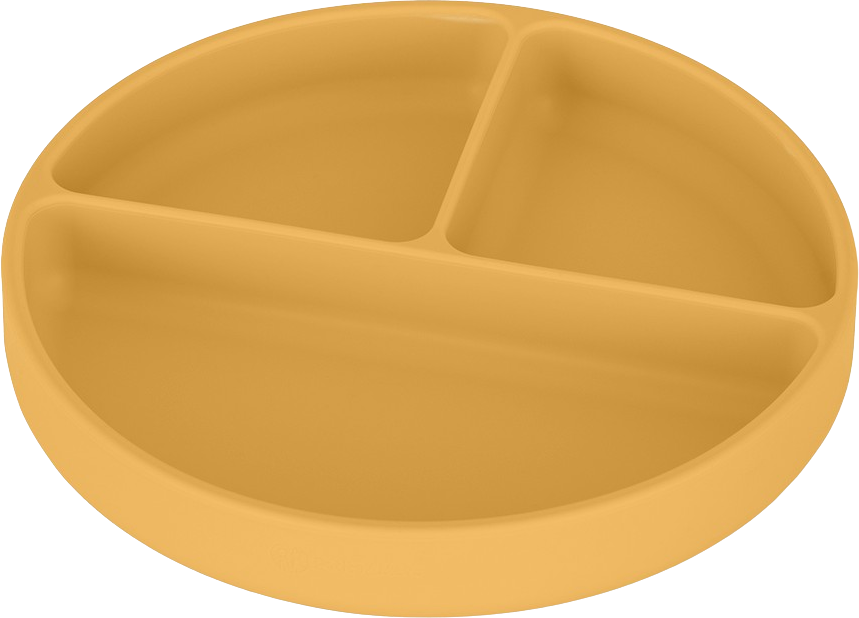 Petite&Mars PETITE&MARS Talířek silikonový dělící kulatý Take&Match Intense Ochre 6m+