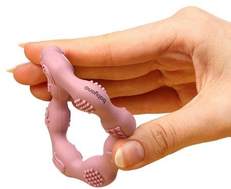 BabyOno Kousátko silikonové Kroužek růžové