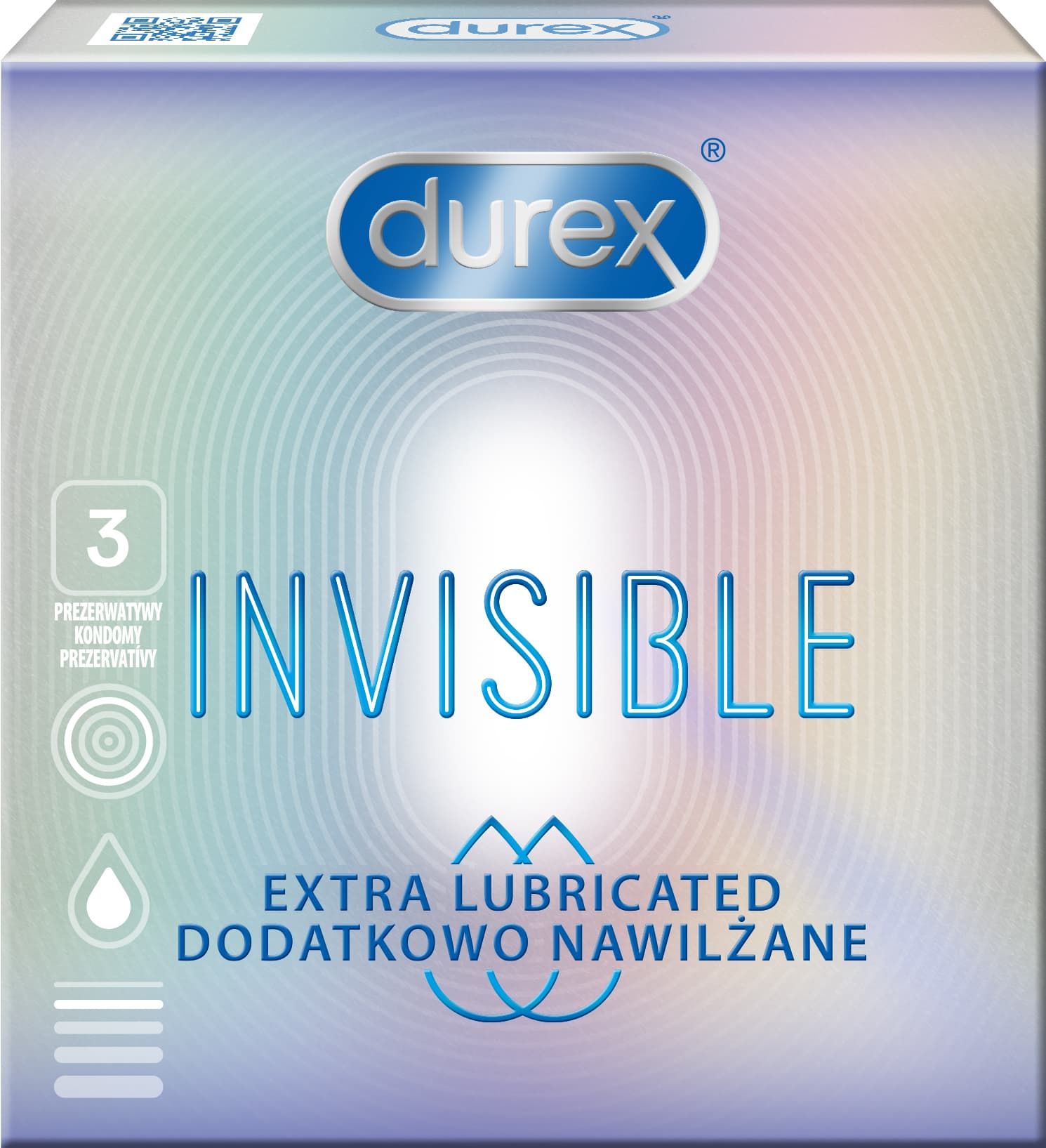 Durex Invisible Extra Lubricated óvszer 3 db