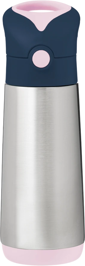 B.box Termoska na pití s brčkem - indigo/růžová 500ml
