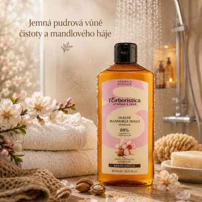 Erboristica Přírodní sprchový gel Olej ze sladkých mandlí – hebkost a hydratace 400 ml