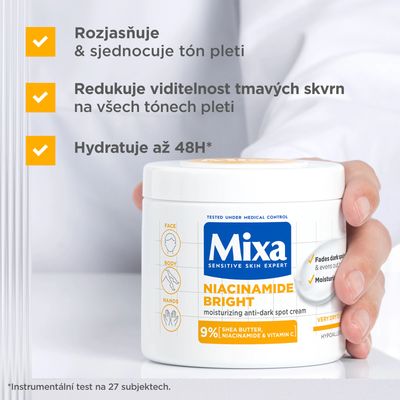 Mixa Niacinamide Bright hydratační krém proti tmavým skvrnám 400 ml