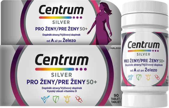 Centrum multivitamín pro ženy 50+ 90 tablet