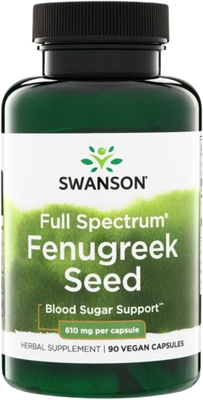 Swanson Fenugreek Seed 610mg, 90 kapslí