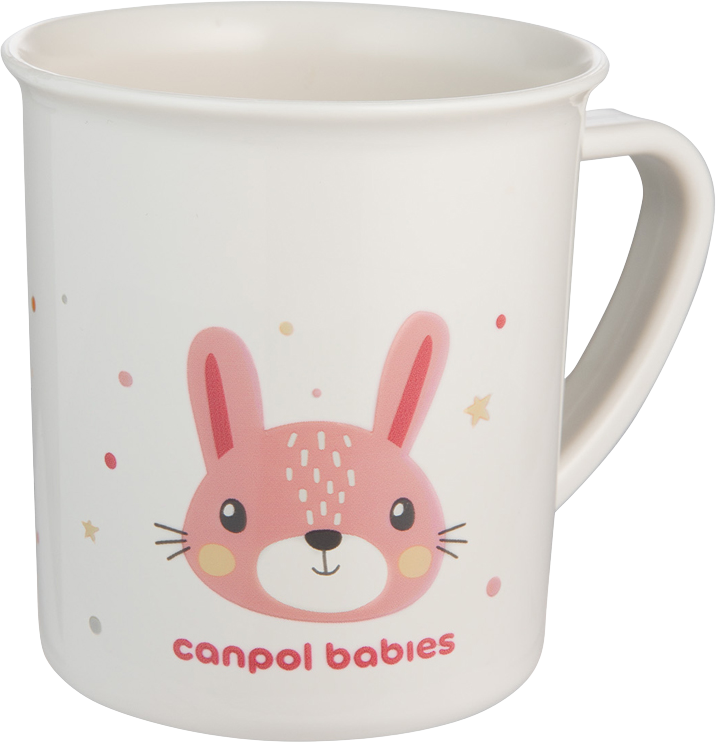 Canpol babies Plastový hrníček CUTE ANIMALS - zajíc 170 ml