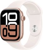 Apple Watch Series 10 42mm Růžově zlatý hliník se světle ruměnným sportovním řemínkem M/L