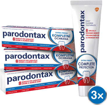 Parodontax Kompletní ochrana extra fresh Zubní pasta 3 x 75 ml