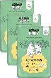 Moomin baby 2 Newborn 3–6 kg, měsíční balení eko plen 168 ks