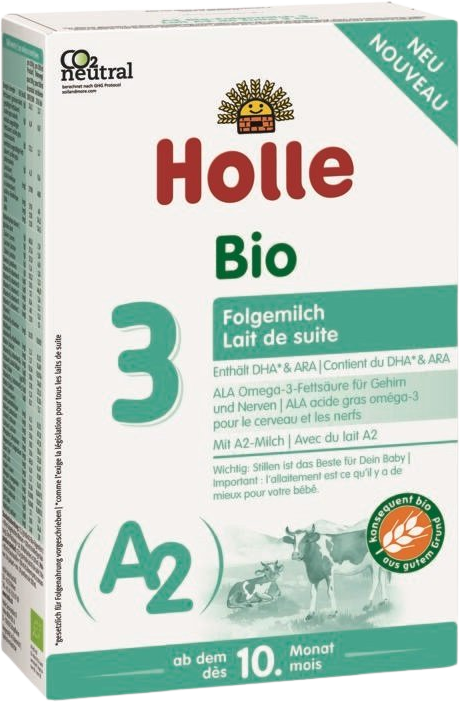 Holle Bio – A2 pokračovací mléko 3. od 10. měsíce věku 400 g