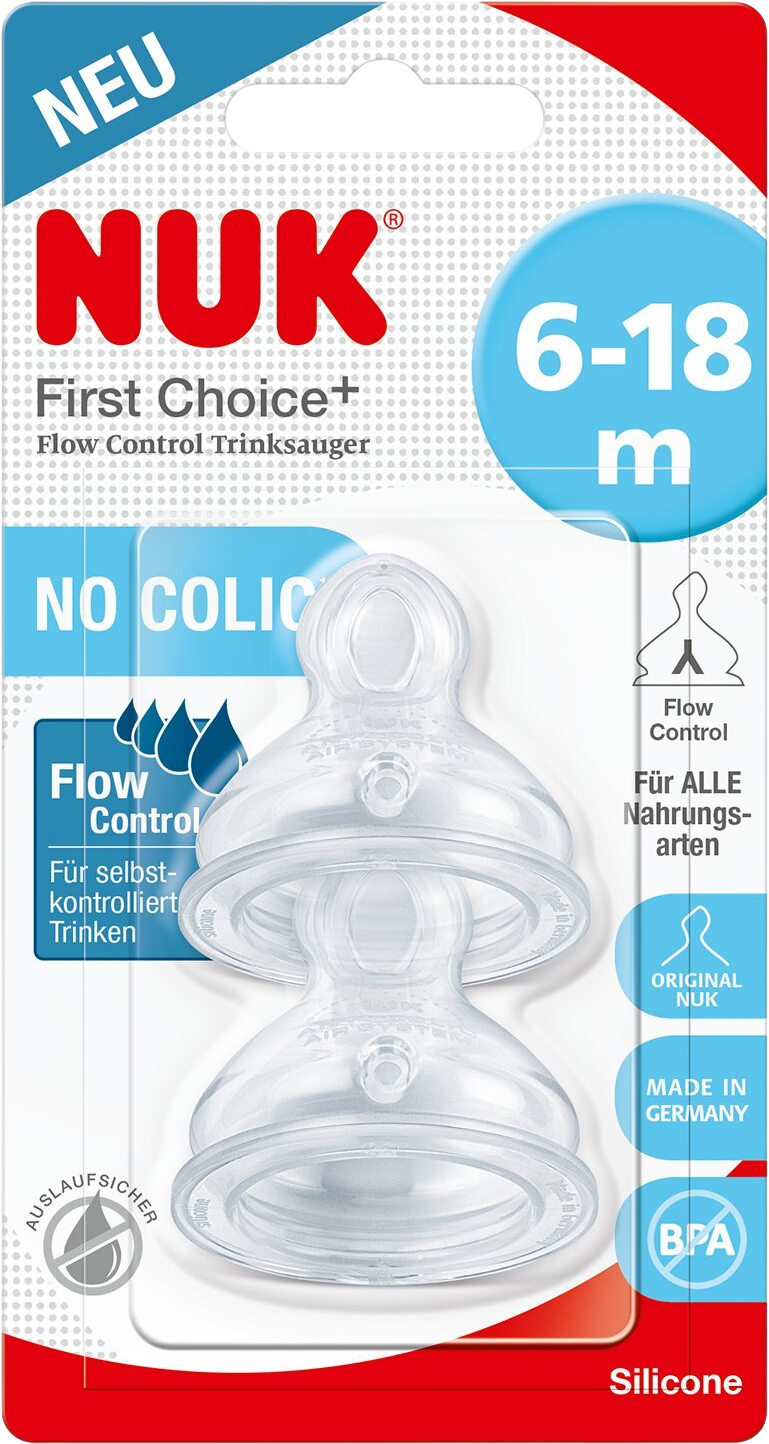 Nuk FC + savička FLOW Control 6-18m 2 ks