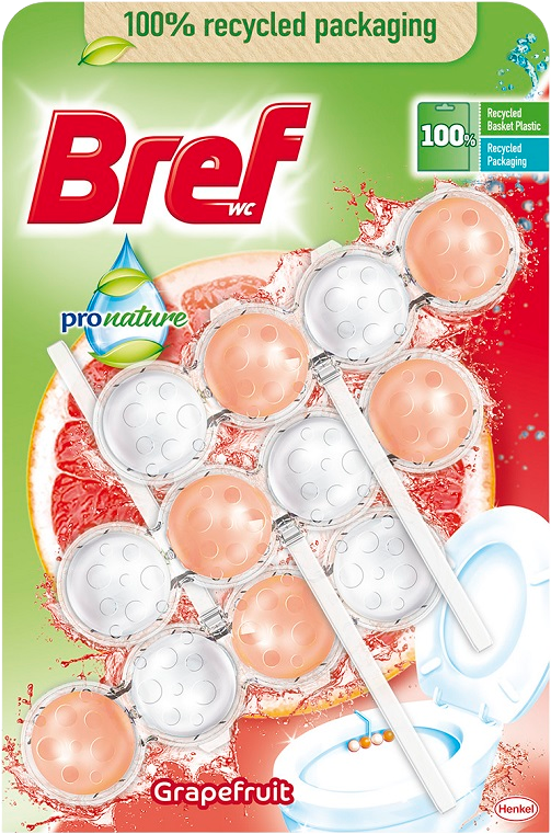 Bref WC blok Pro Nature Grapefruit 3 x 50 g